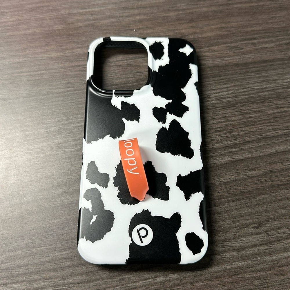Cow Print Loopy iPhone 14 Pro Max Case